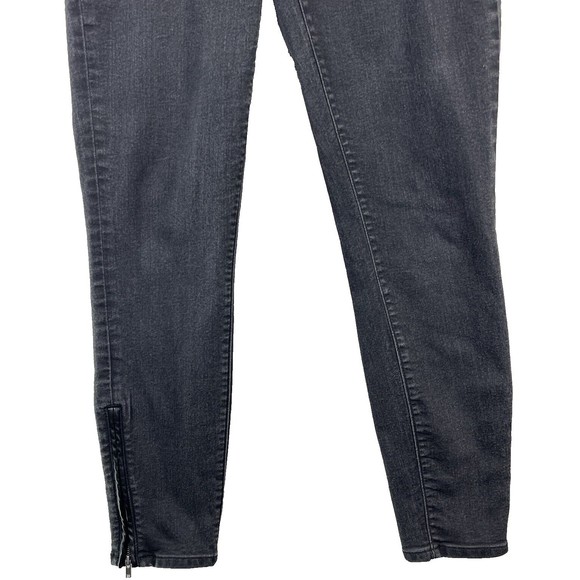 Loft Jeans Women's Modern Skinny Ankle Black Zip Ankle Size 27/4 - Picture 4 of 16